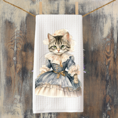 Victorian Cat Collection Tea Towel