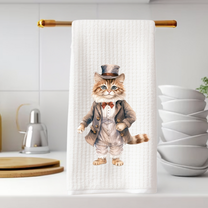 Victorian Cat Collection Tea Towel