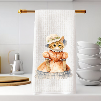 Victorian Cat Collection Tea Towel