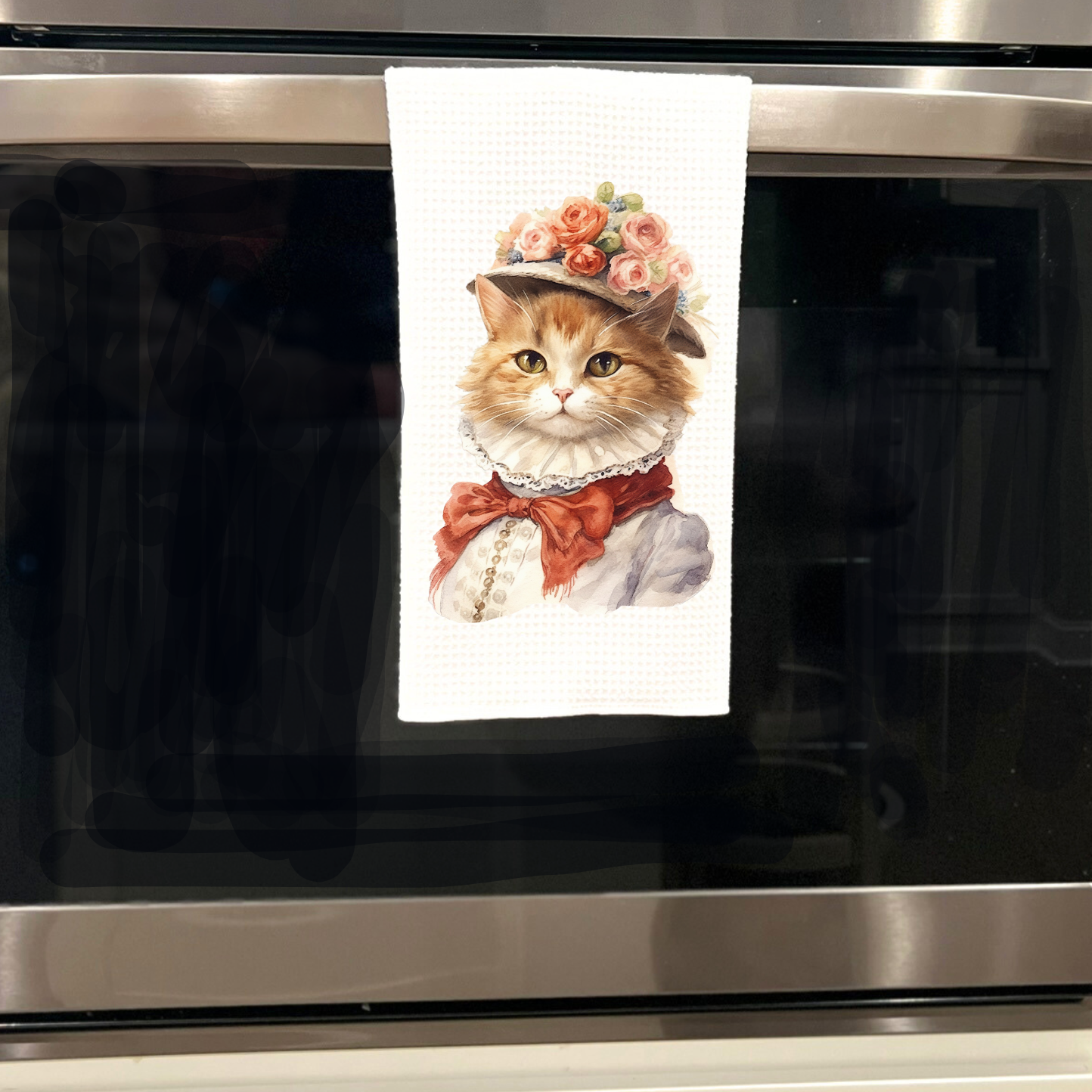 Victorian Cat Collection Tea Towel