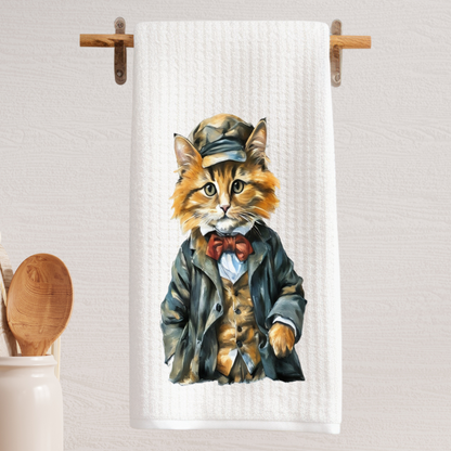 Victorian Cat Collection Tea Towel