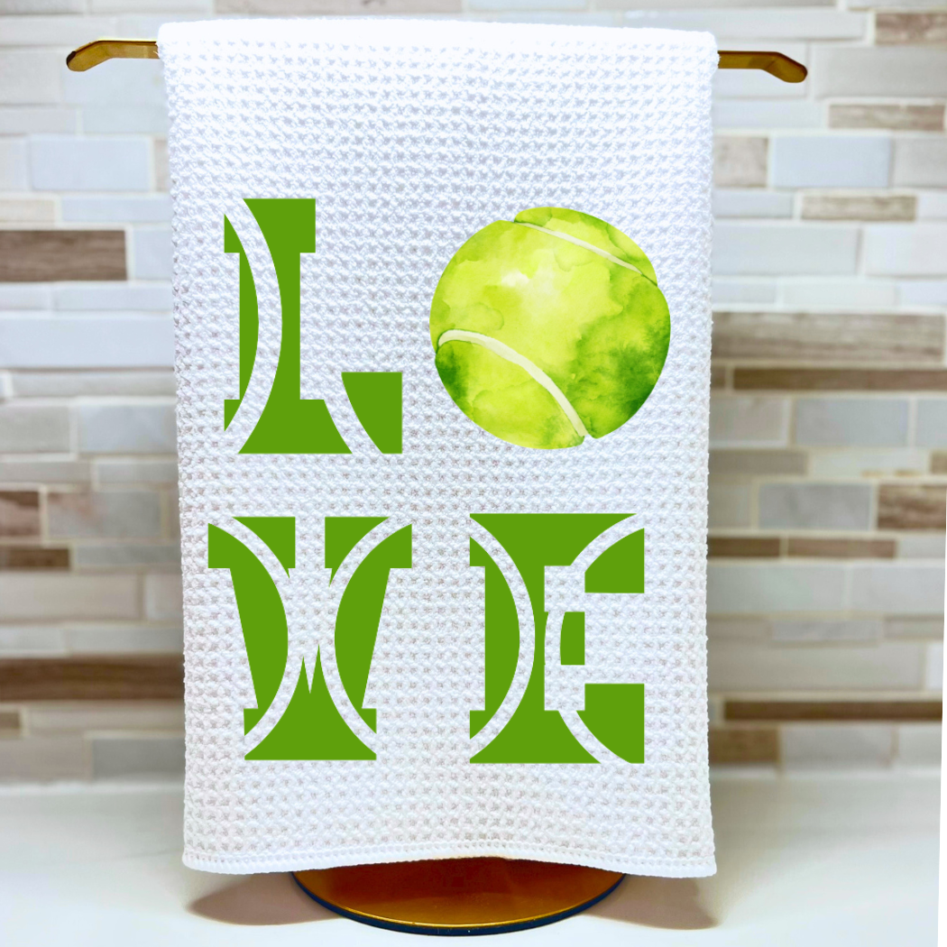 LOVE Tennis Flour Sack  Dish Towel