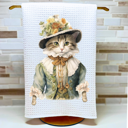 Victorian Cat Collection Tea Towel