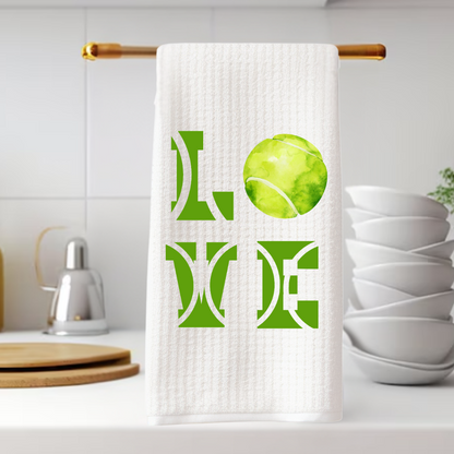 LOVE Tennis Flour Sack  Dish Towel