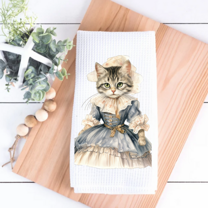 Victorian Cat Collection Tea Towel