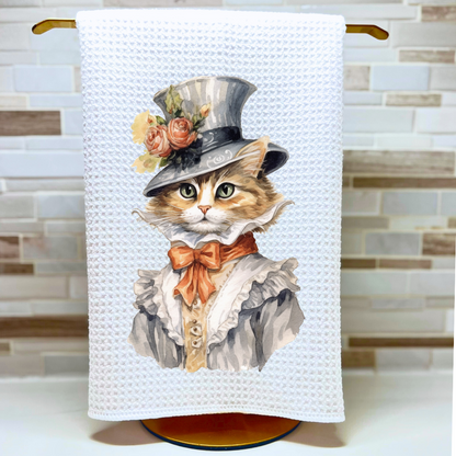 Victorian Cat Collection Tea Towel