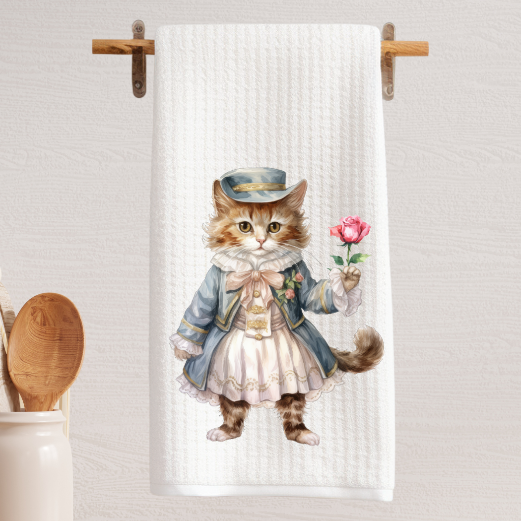 Victorian Cat Collection Tea Towel