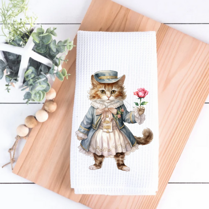 Victorian Cat Collection Tea Towel