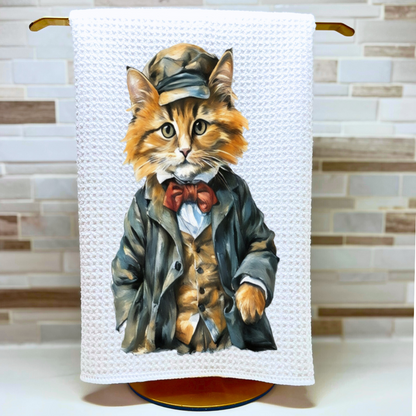 Victorian Cat Collection Tea Towel