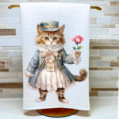 Victorian Cat Collection Tea Towel