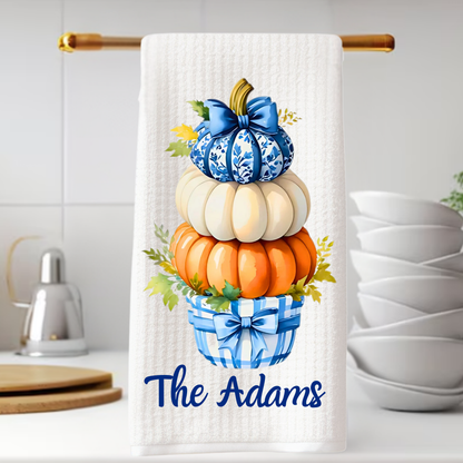 Pumpkin Topiary in Blue Chiny