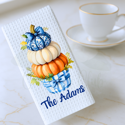 Pumpkin Topiary in Blue Chiny