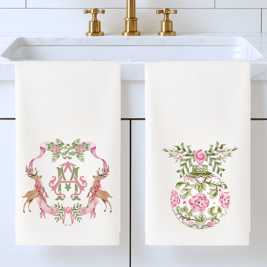 Preppy Deer Crest Fingertip Towel
