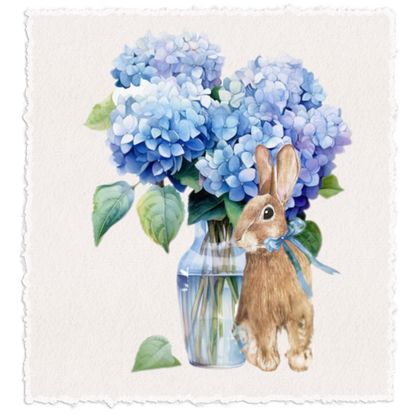 Blue Hydrangea Bunny