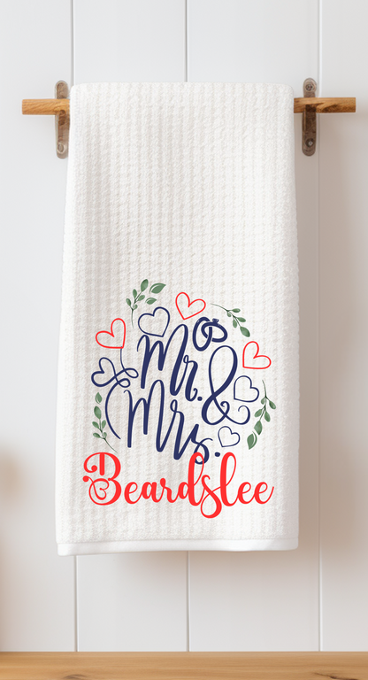 Personalized Mr. & Mrs. Tea Towel Set