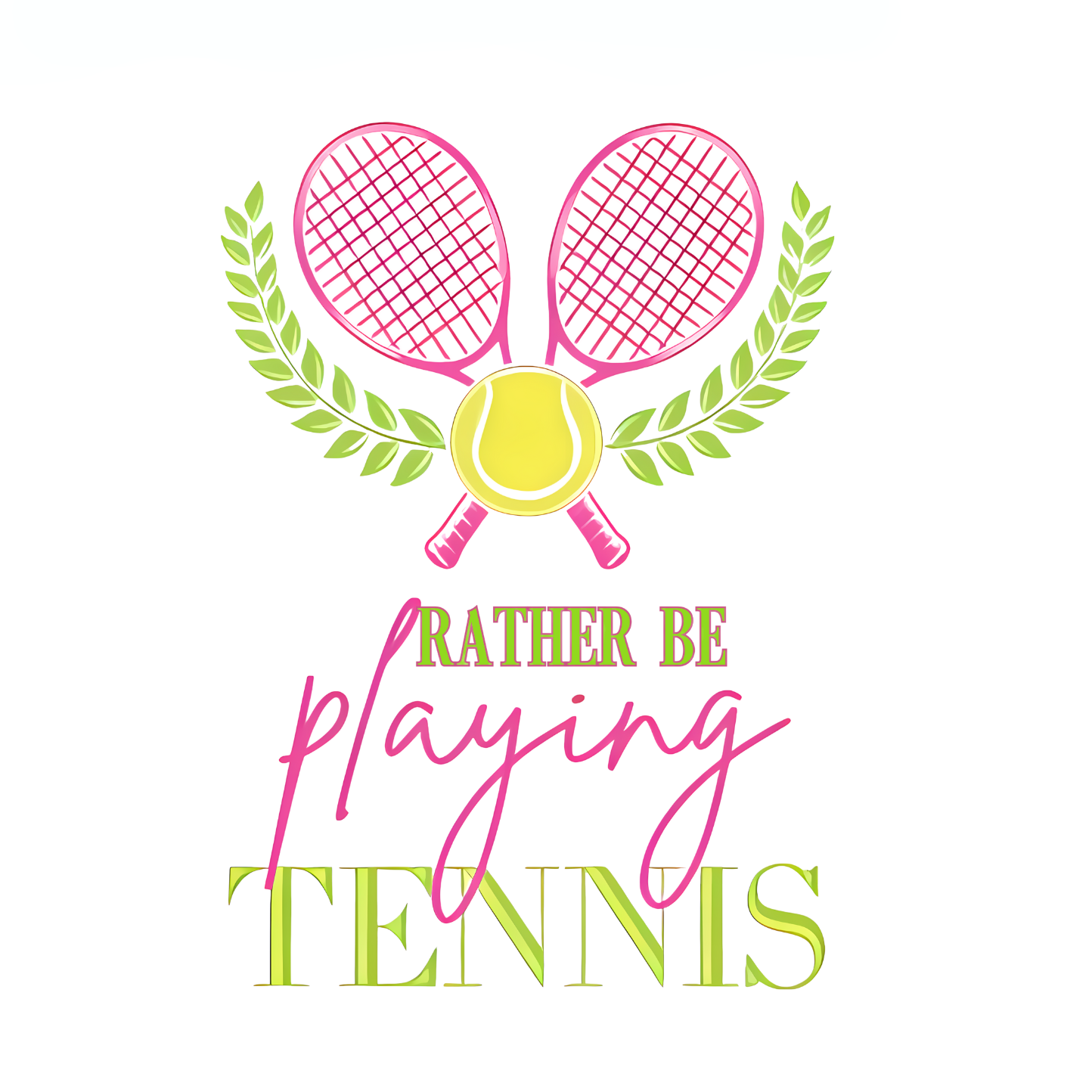 I'd Rather Be Playing Tennis Tea Towel