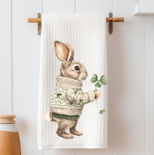 St Patrick’s Day Bunny Tea Towel