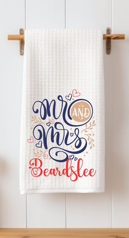 Personalized Mr. & Mrs. Tea Towel Set