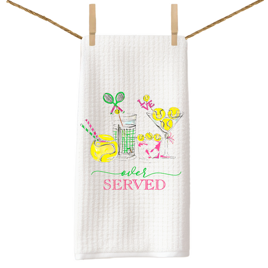 Tennis Overserved Tea Towel