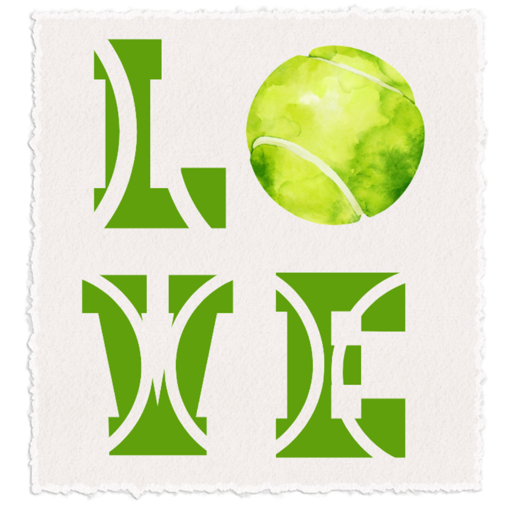 LOVE Tennis Flour Sack  Dish Towel