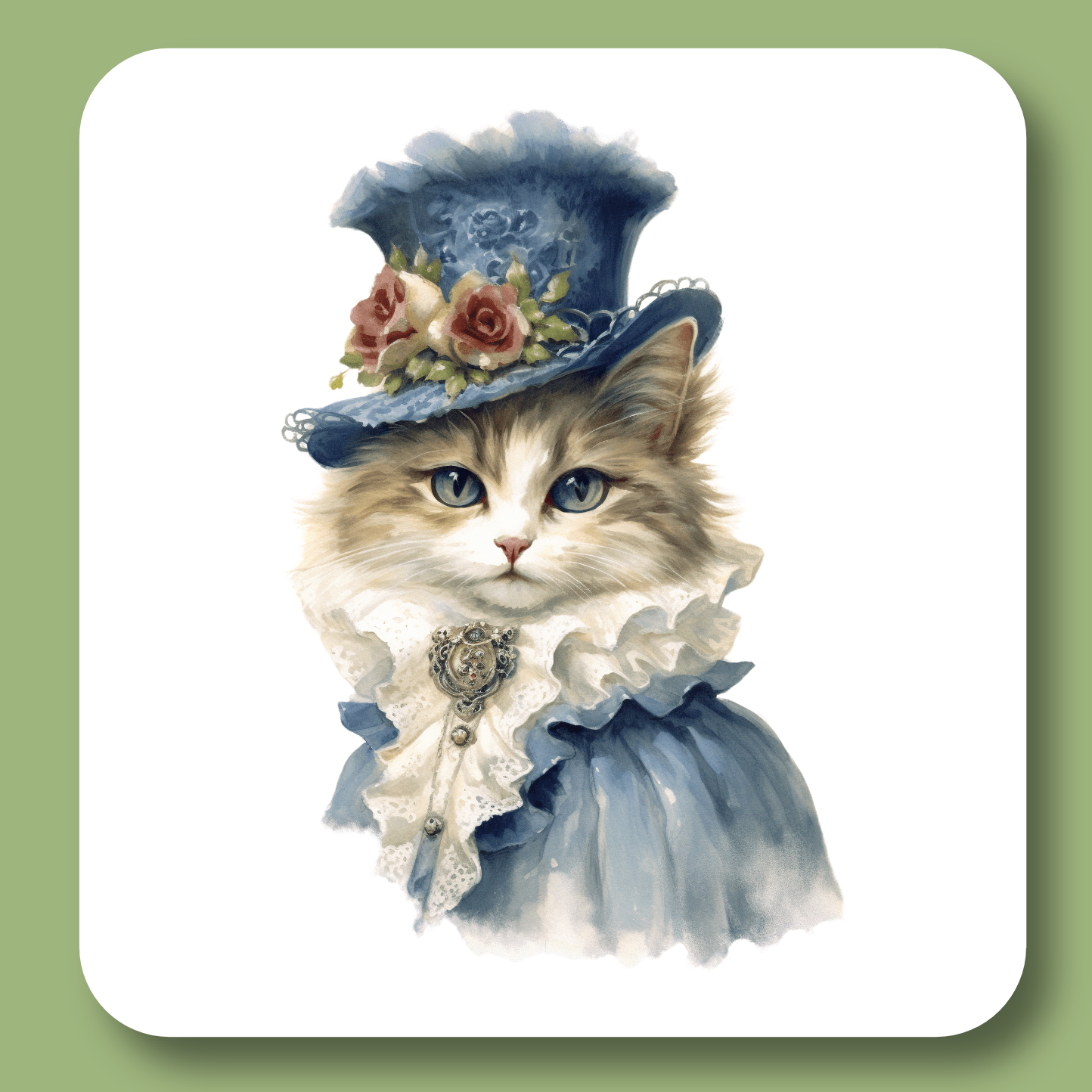 Victorian Cat Collection Tea Towel