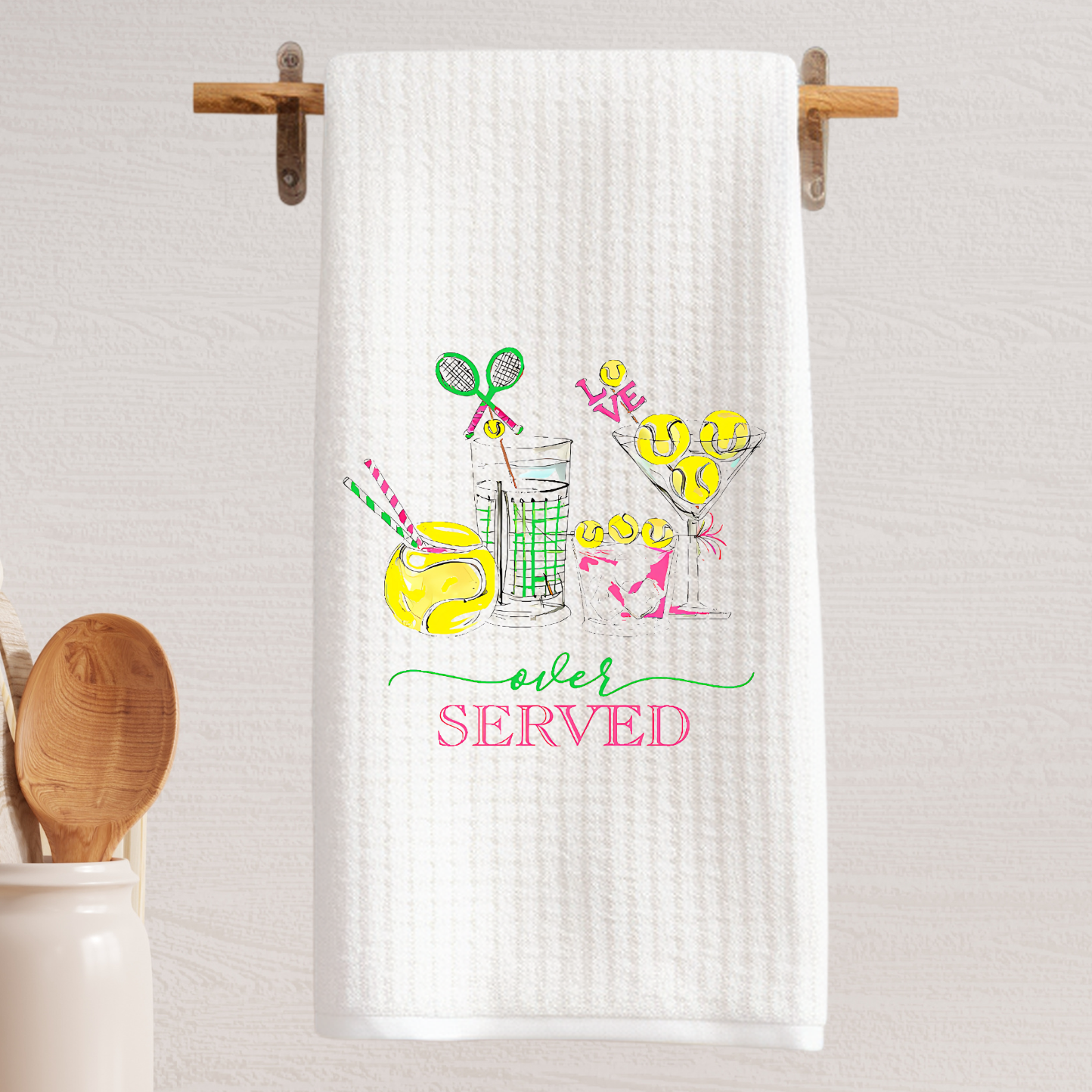 Tennis Overserved Tea Towel