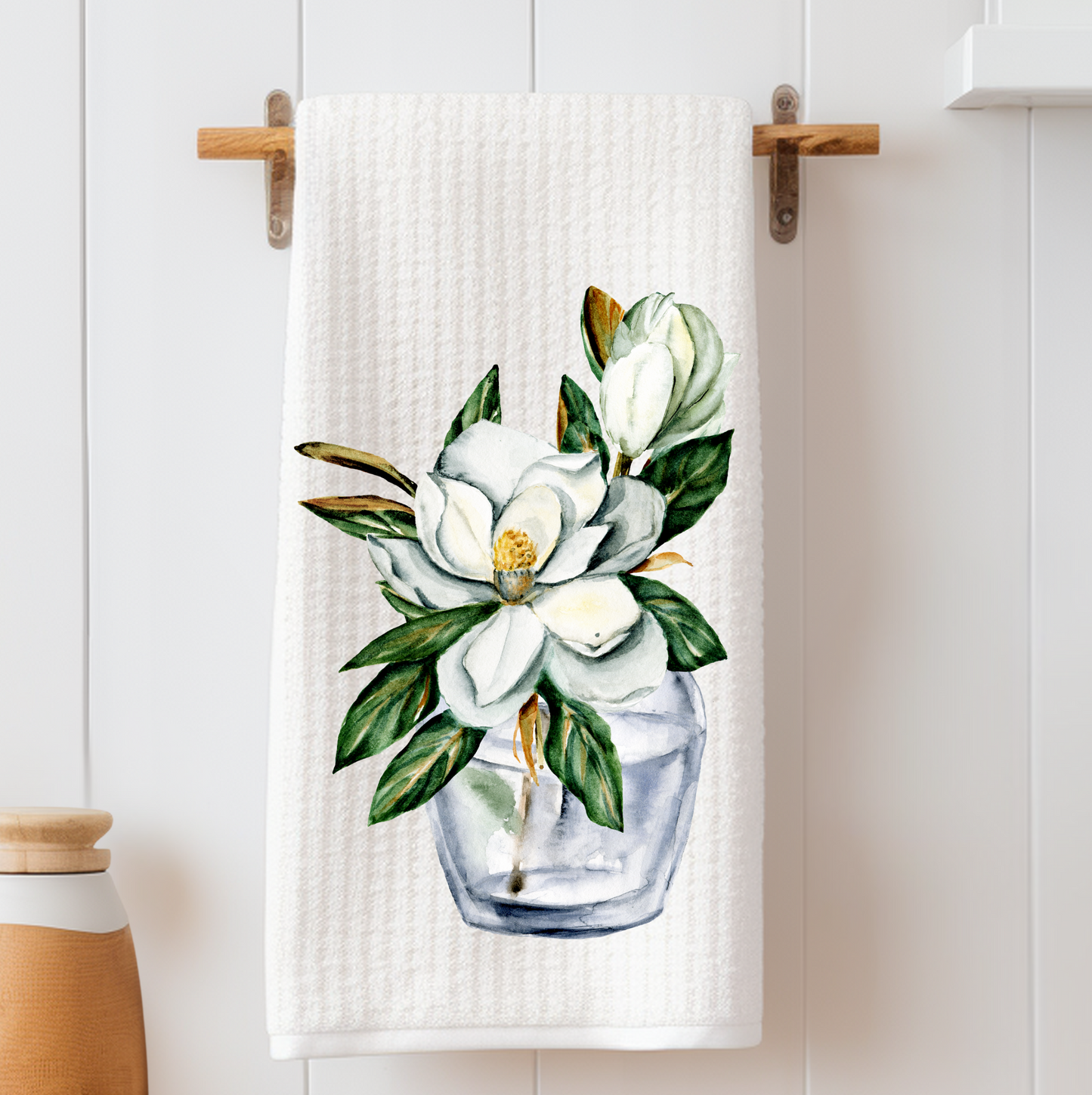 Magnolia Blooms Tea Towel