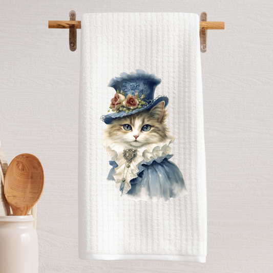 Victorian Cat Collection Tea Towel