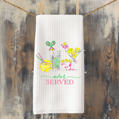 Tennis Overserved Tea Towel