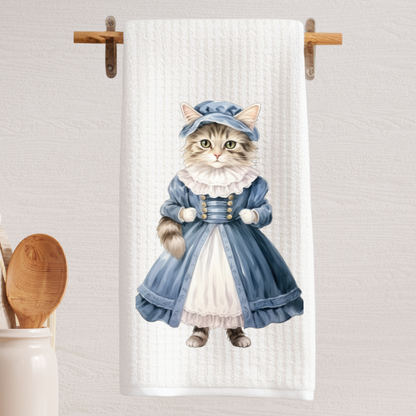 Victorian Cat Collection Tea Towel