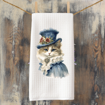 Victorian Cat Collection Tea Towel