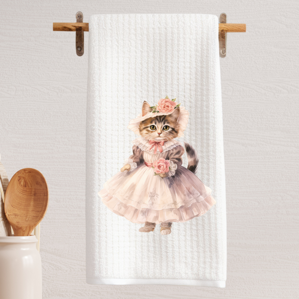 Victorian Cat Collection Tea Towel