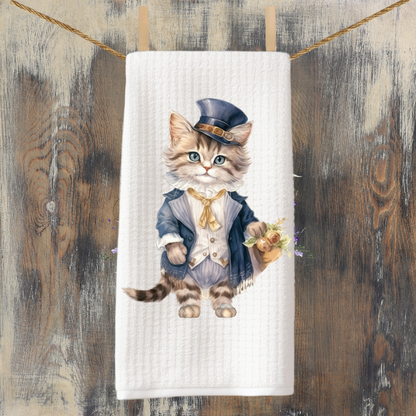 Victorian Cat Collection Tea Towel