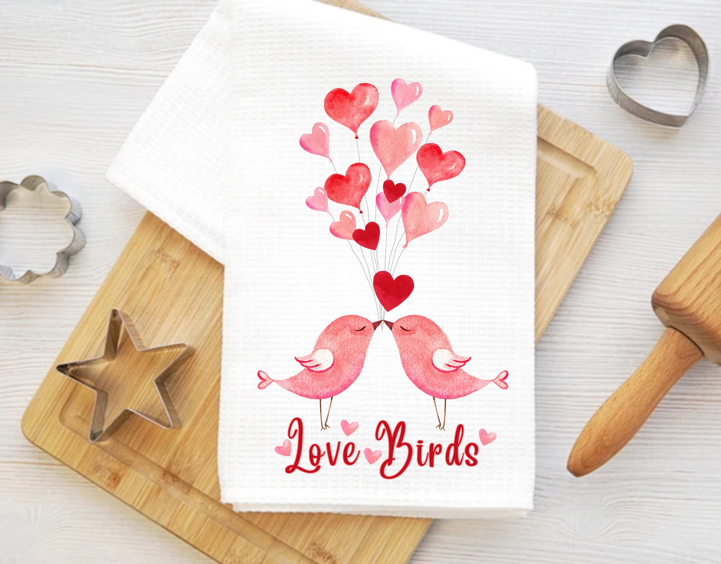 Love Birds Tea Towel