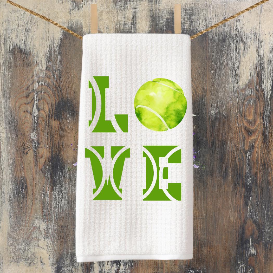 Love Tennis Tea Towel