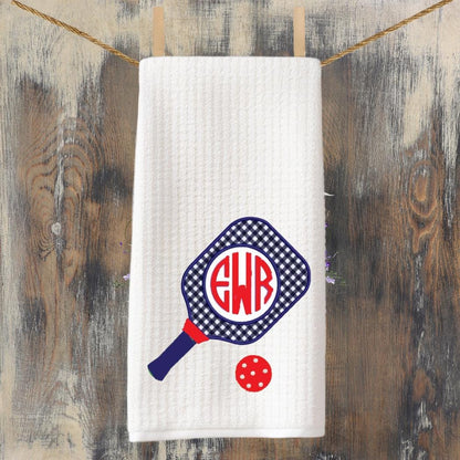 Monogram Pickleball Kitchen Tea Towel, Colorful Pickleball Kitchen Towel, Pickleball Decor, Pickleball Group Gift, Preppy Gift, Small Gift