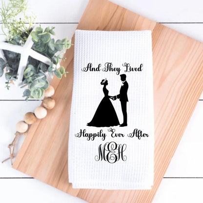 Wedding, Shower or Anniversary Gift For Couples | Classic Black & White Kitchen Decor | Personalized Custom Gift | Elegant Kitchen Decor