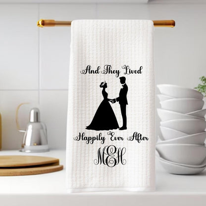 Wedding, Shower or Anniversary Gift For Couples | Classic Black & White Kitchen Decor | Personalized Custom Gift | Elegant Kitchen Decor