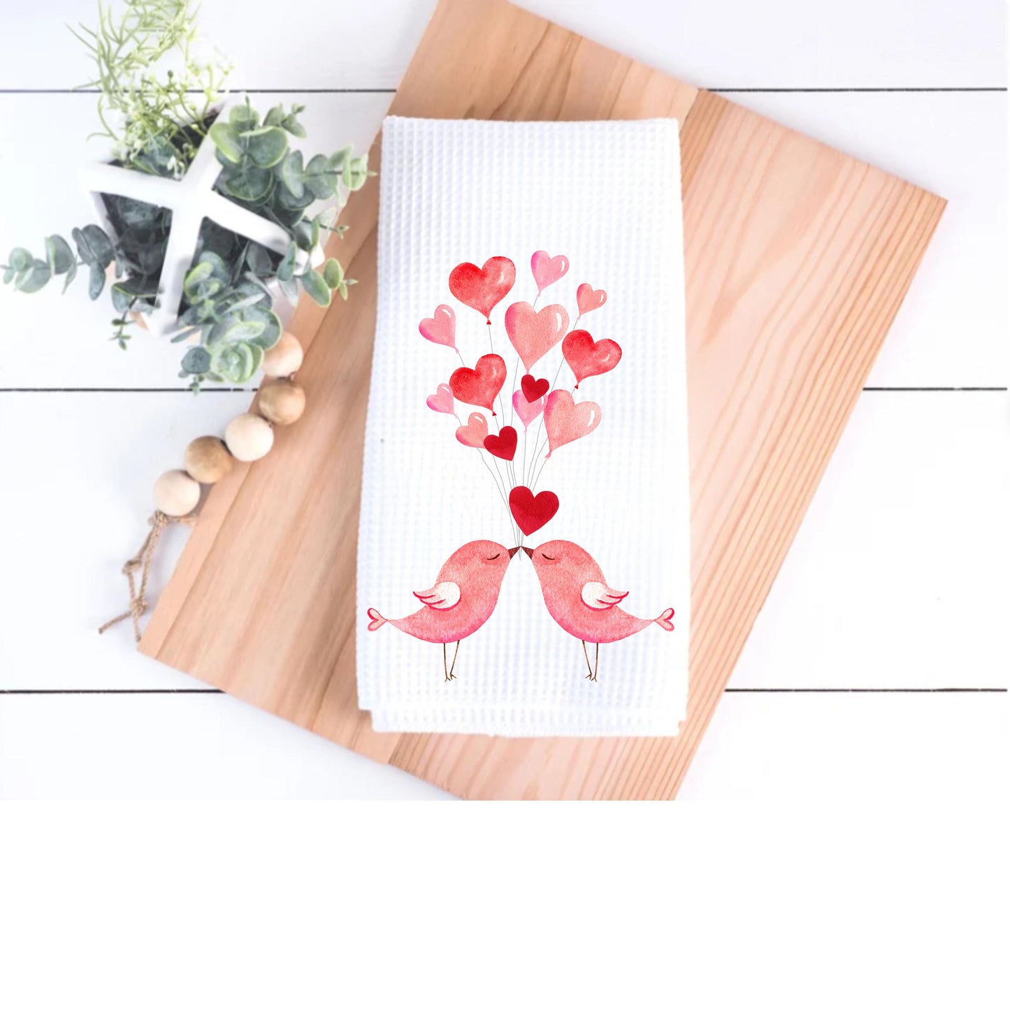 Love Birds Tea Towel