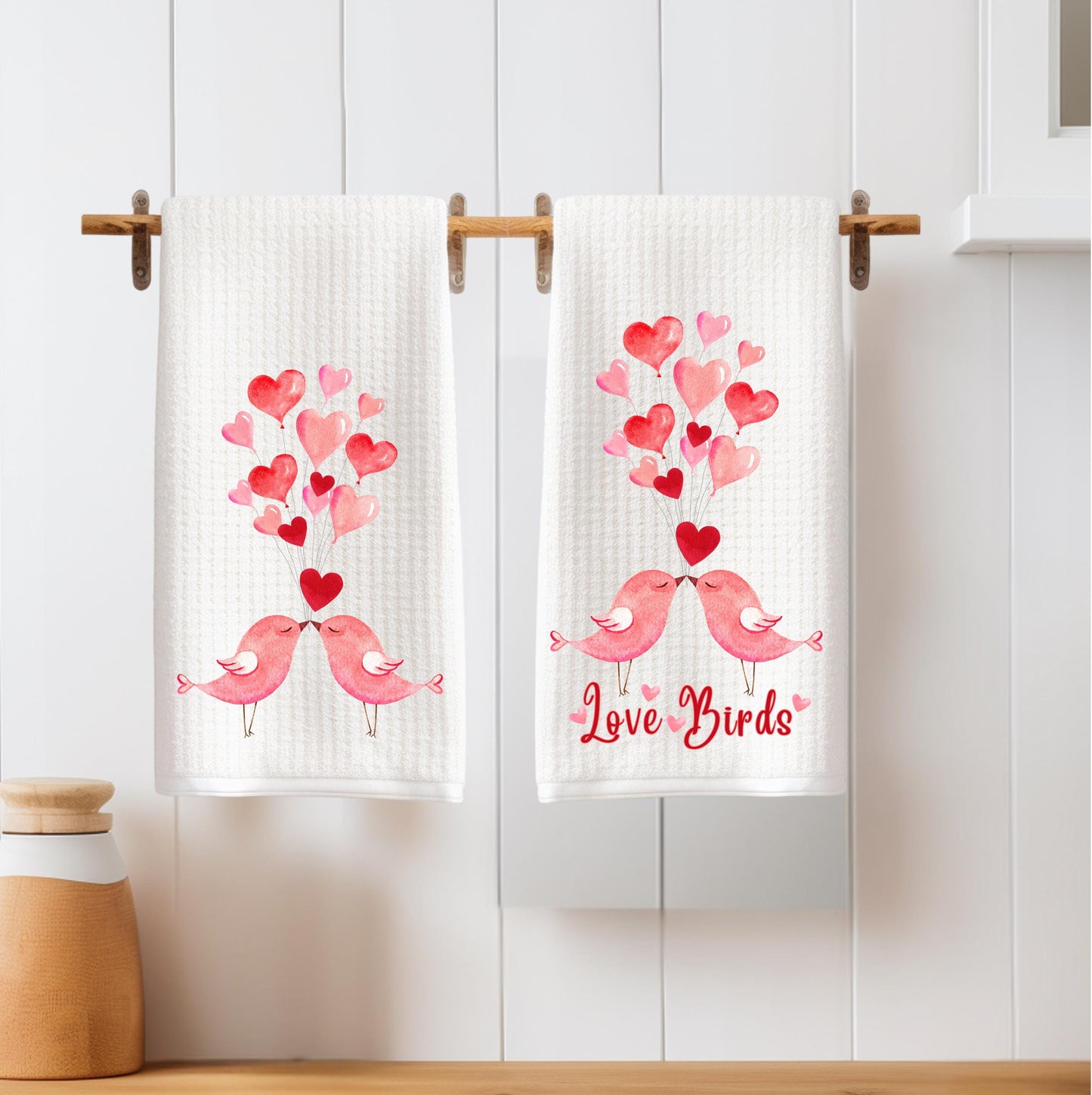 Love Birds Tea Towel