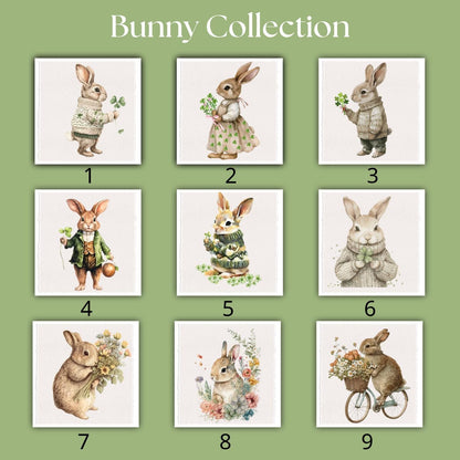 Clover Bunny Tea Towel
