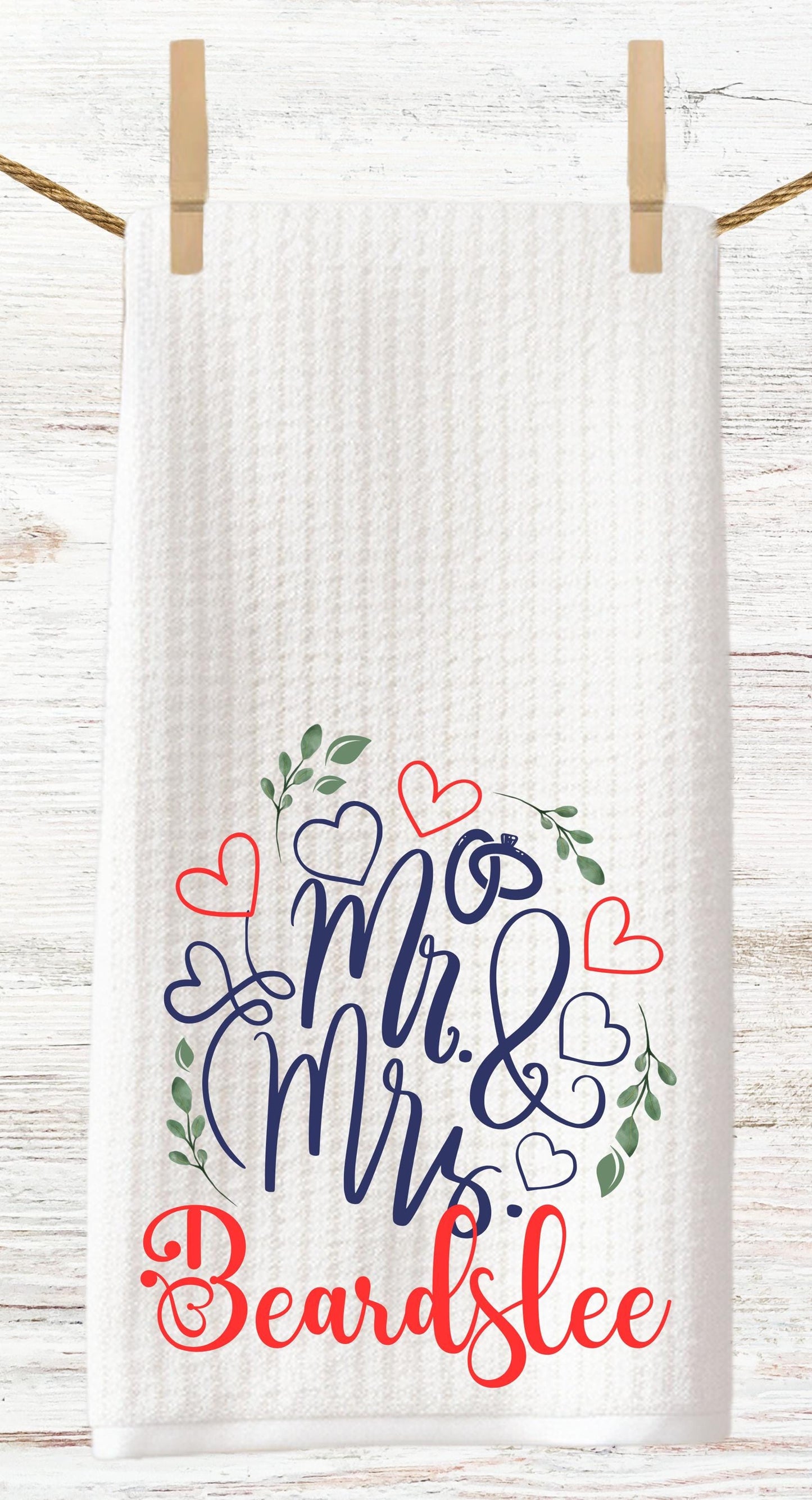 Set of Two Custom Monogram Towels