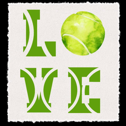 Love Tennis Tea Towel