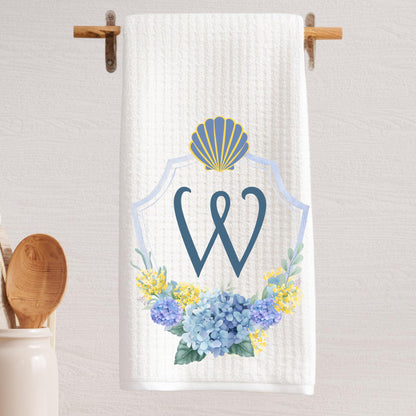 Nantucket Basket or Coastal Beach Waffle Weave Tea Towel Perfect for the Shore or Summer Beach House Style and Cottage Charm