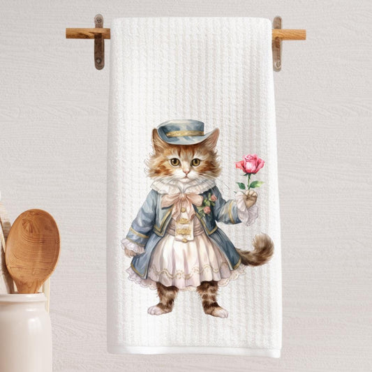 Victorian Cat Tea Towel