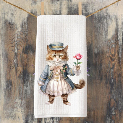 Victorian Cat Tea Towel