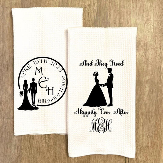 Wedding, Shower or Anniversary Gift For Couples | Classic Black & White Kitchen Decor | Personalized Custom Gift | Elegant Kitchen Decor