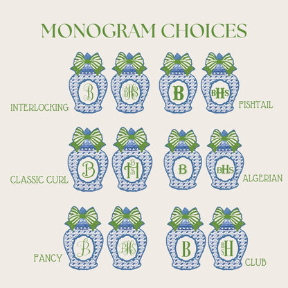 Glass Cutting Board Custom Personalized Monogram Chopping or Bar Trivet Chinoiserie Ginger Jar Pink and Green Kitchen Decor Hostess Gift