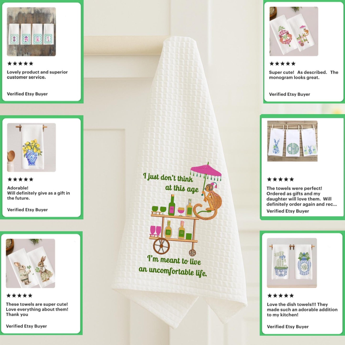 White Lotus Piper & Uncomfortable Life Tea Towel Set