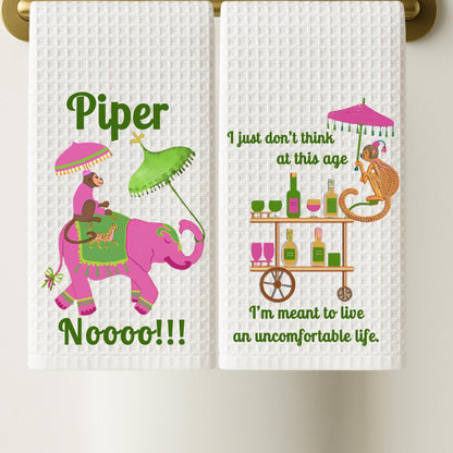 White Lotus Piper & Uncomfortable Life Tea Towel Set